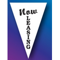 60' Stock Digitally Printed Message Pennant String-Now Leasing